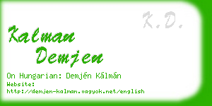 kalman demjen business card