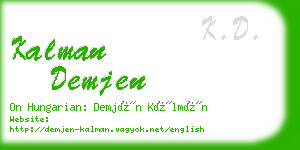 kalman demjen business card